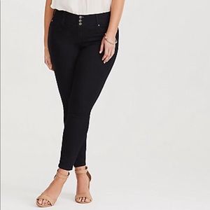 Torrid High Waisted Black Denim Skinny Jeggings